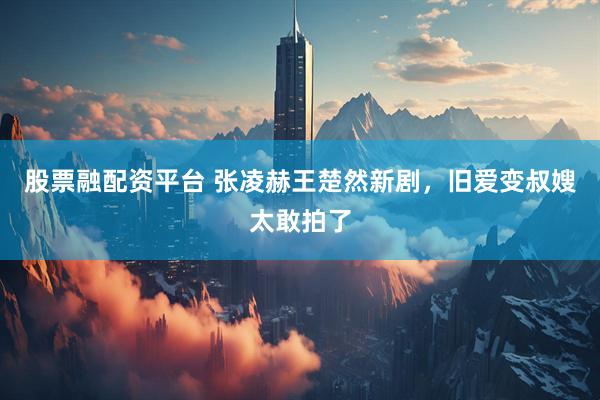 股票融配资平台 张凌赫王楚然新剧，旧爱变叔嫂太敢拍了